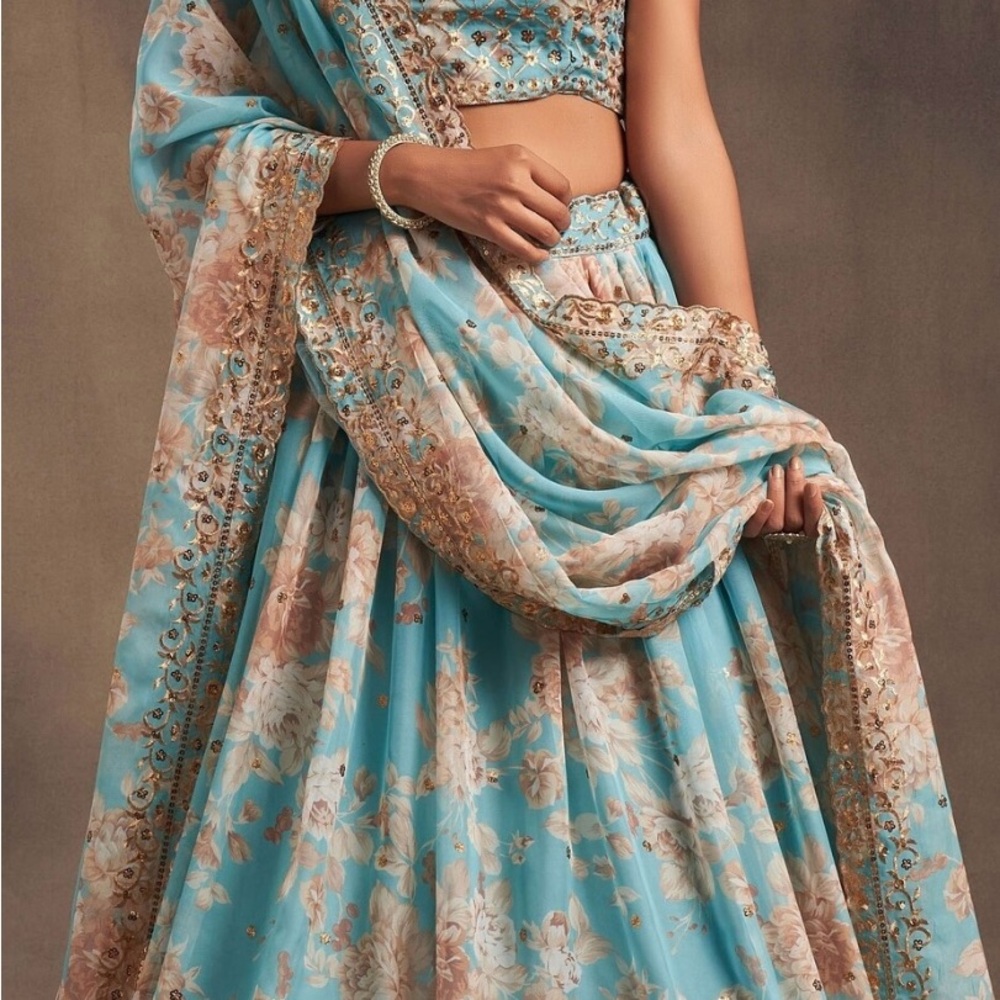 Floral Blue Women's Skirt